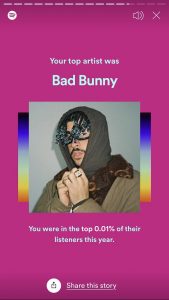 Bad Bunny se corona como el rey de la plataforma de Spotify por segundo año consecutivo