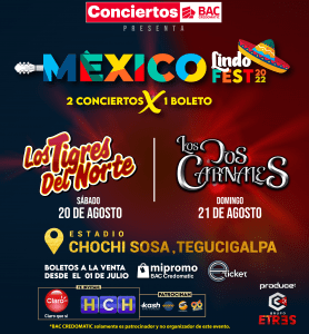 Conciertos BAC Credomatic presenta México Lindo Fest, dos noches de conciertos con Los Tigres del Norte y Los Dos Carnales
